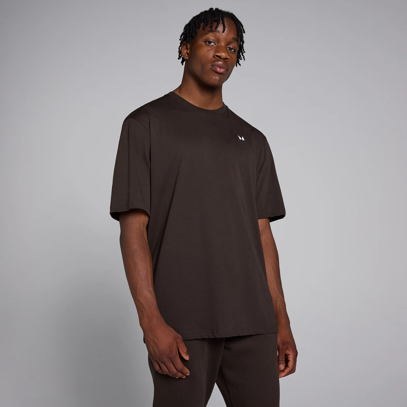 MP Rest Day oversized T-shirt voor heren - Koffiebruin - L Afbeelding 1