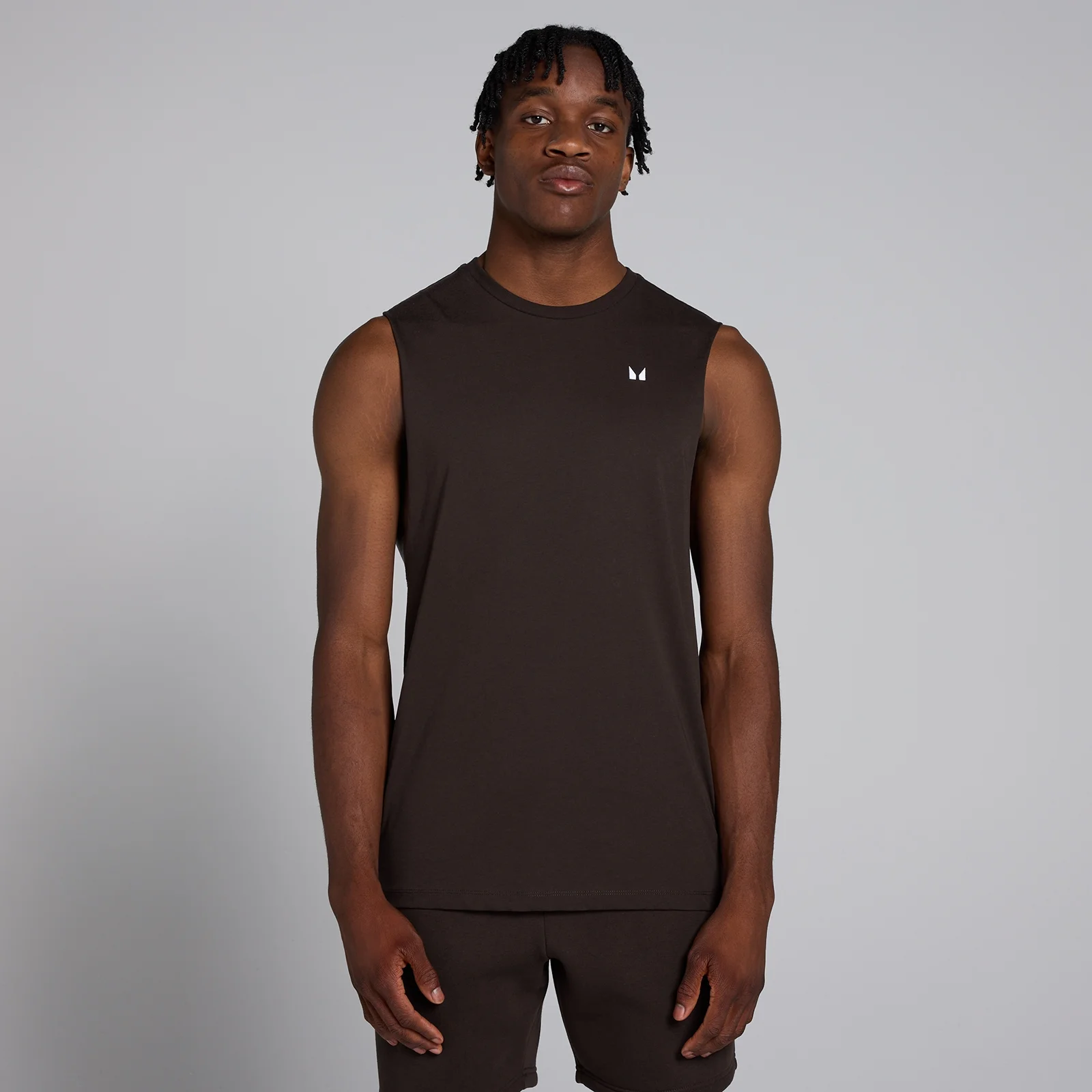 MP Rest Day hemd met diep uitgesneden armsgaten - Koffiebruin - XXXL Afbeelding 1