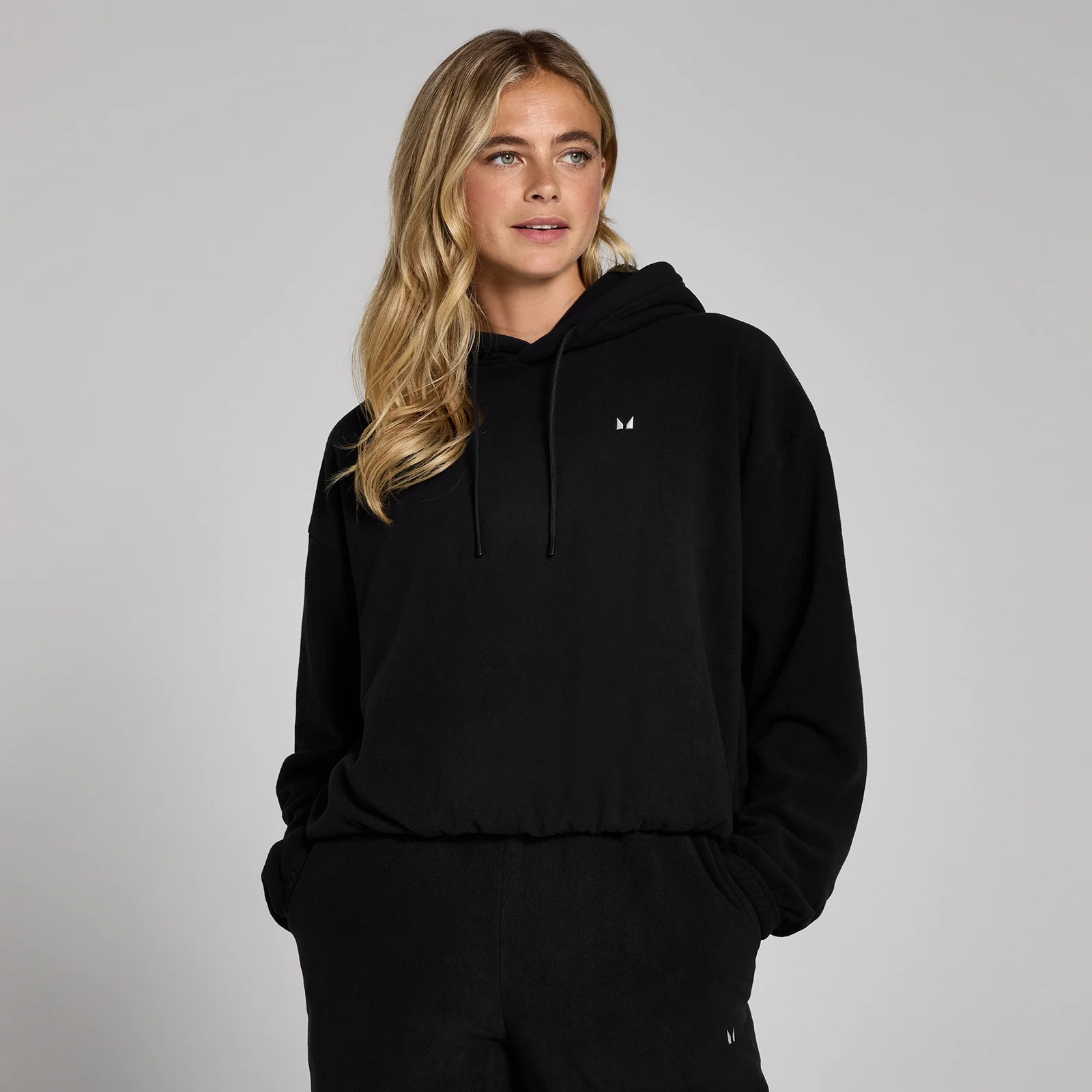 MP hoodie van fleecestof voor dames - Zwart - XL Afbeelding 1