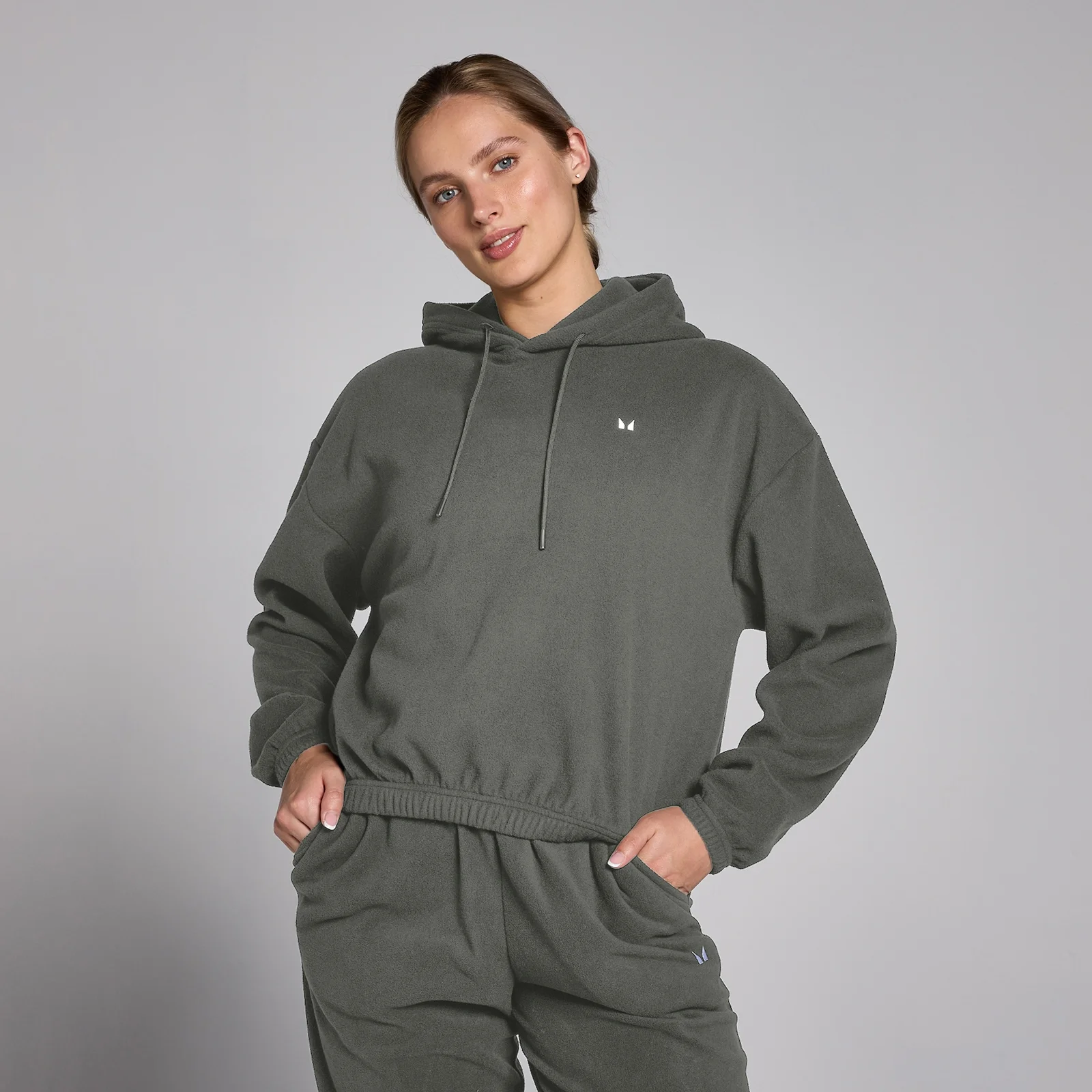 MP hoodie van fleecestof voor dames - Metaalgrijs - L Afbeelding 1