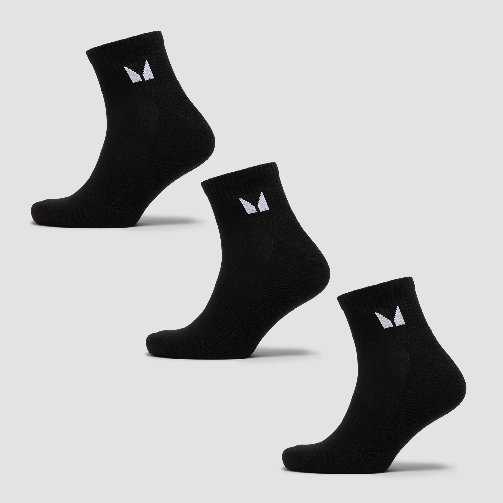 MP Unisex Ankle Socks (3 Pack) - Black - UK 12-14 Afbeelding 1
