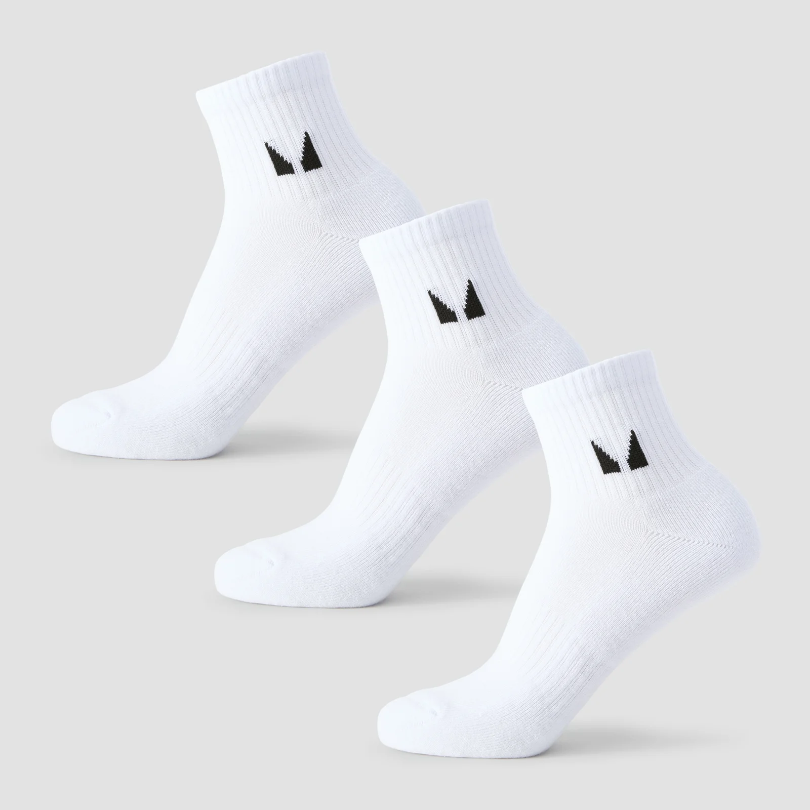 MP Unisex Ankle Socks (3 Pack) - White - UK 12-14 Afbeelding 1
