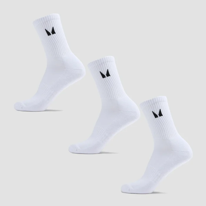 MP Uniseks halfhoge sokken (verpakking met drie stuks) - Grijs/matcha/wit