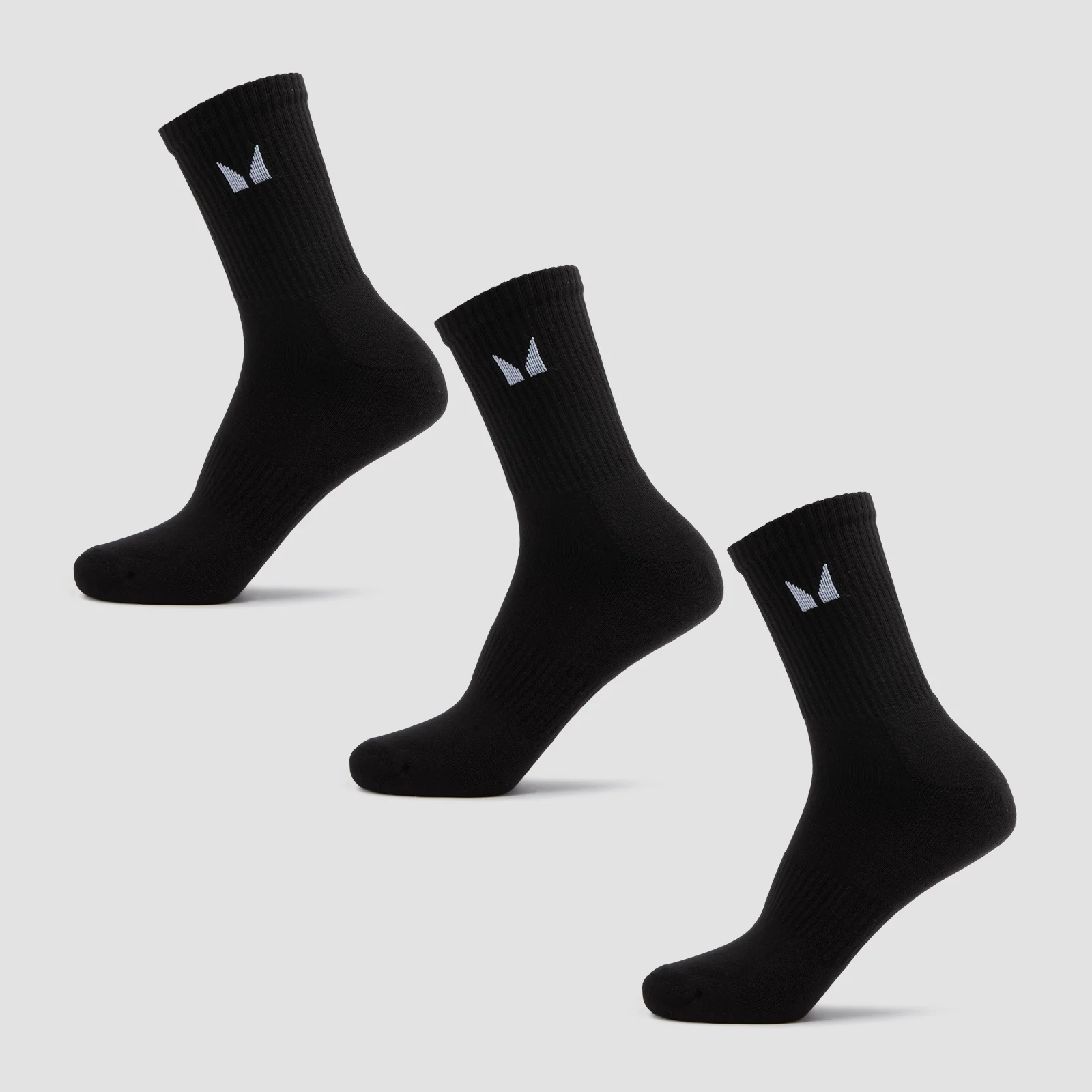 MP Unisex Crew Socks (3 Pack) - Black - UK 9-11 Afbeelding 1