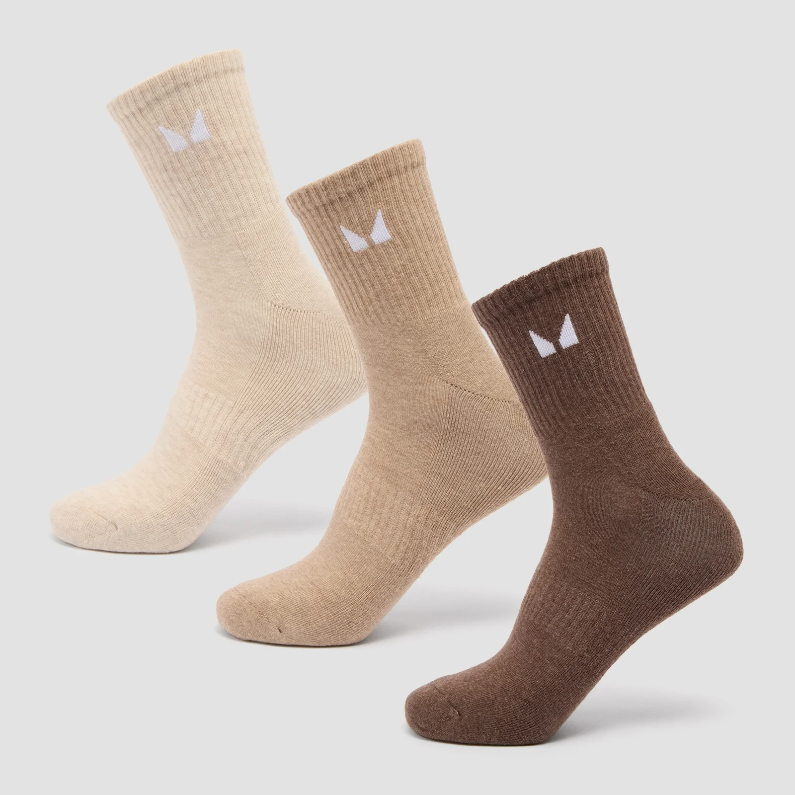 MP Unisex Crew Socks (3 Pack) - Neutral - UK 12-14 Afbeelding 1