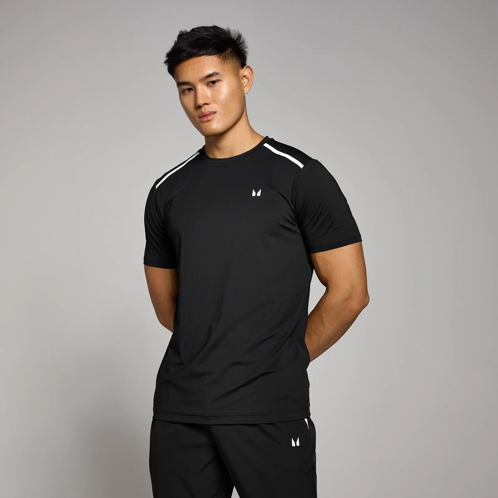 MP Tempo T-shirt met streeptdetails voor heren - Zwart - XS Afbeelding 1