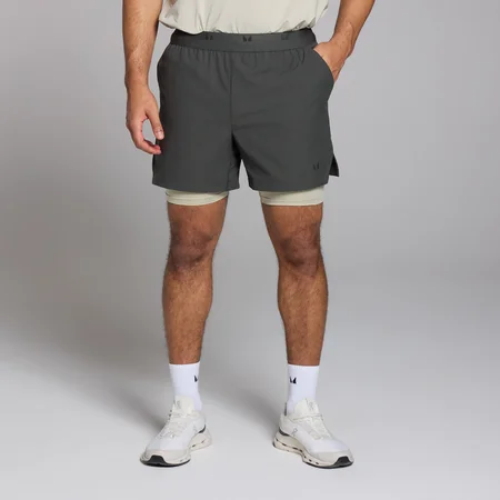 MP Men's Tempo 5" 2-in-1 Shorts - Washed Black