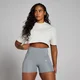 MP supergecropt T-shirt met Origin-opdruk voor dames - Gemêleerd grijs
