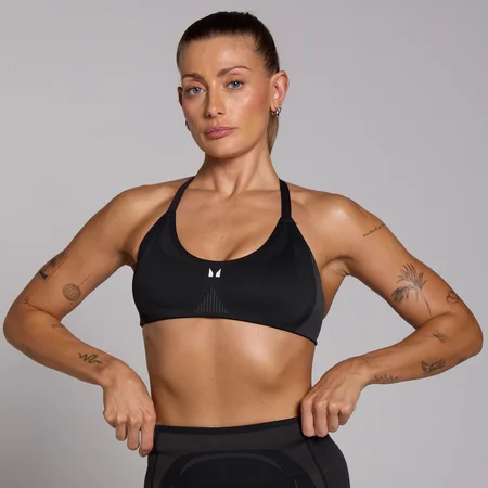 MP Tempo naadloze hybride sportbeha voor dames - Zwart