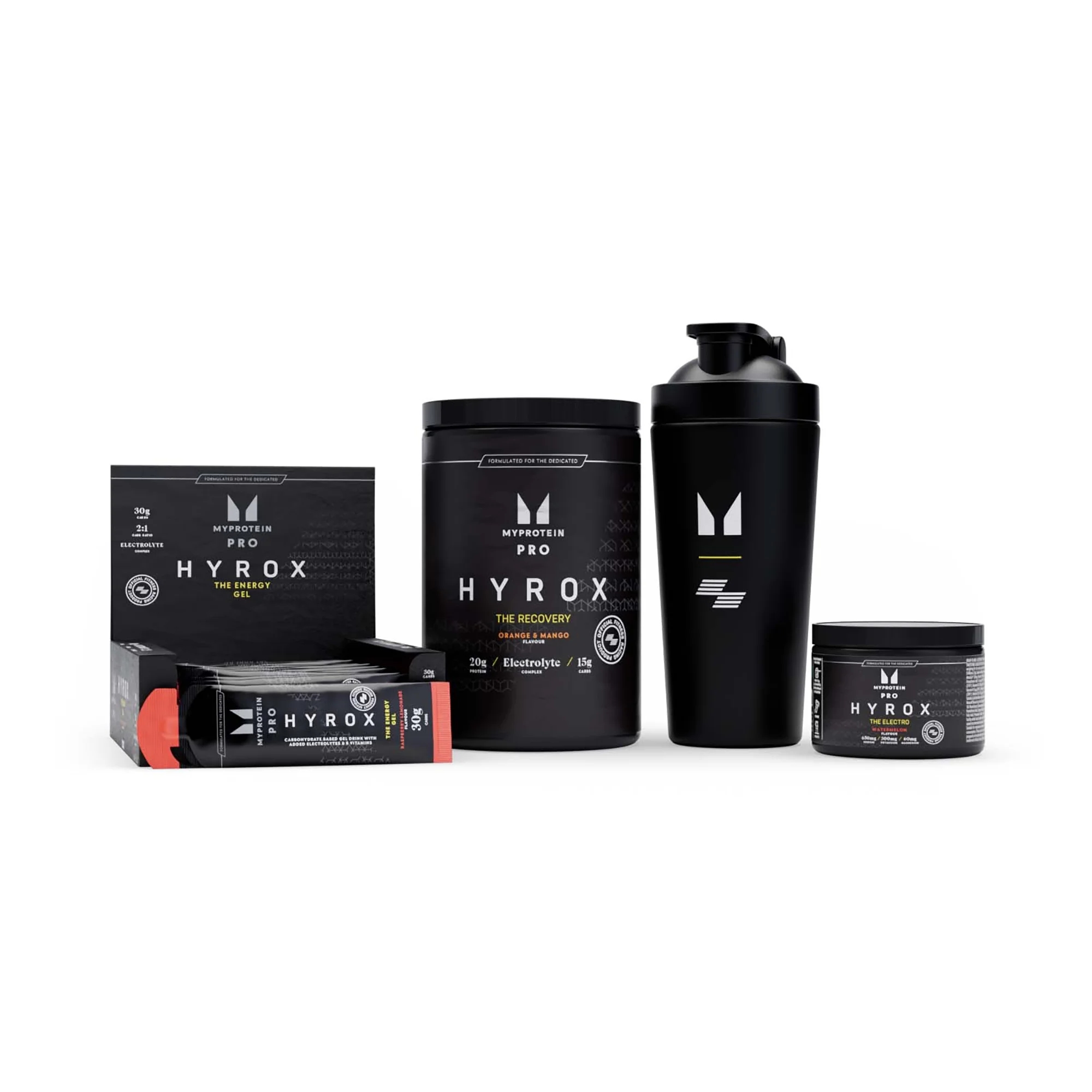 HYROX-bundel - THE Energy - Raspberry Lemonade - THE Electro - Watermelon - THE Recovery - Orange & Mango Afbeelding 1
