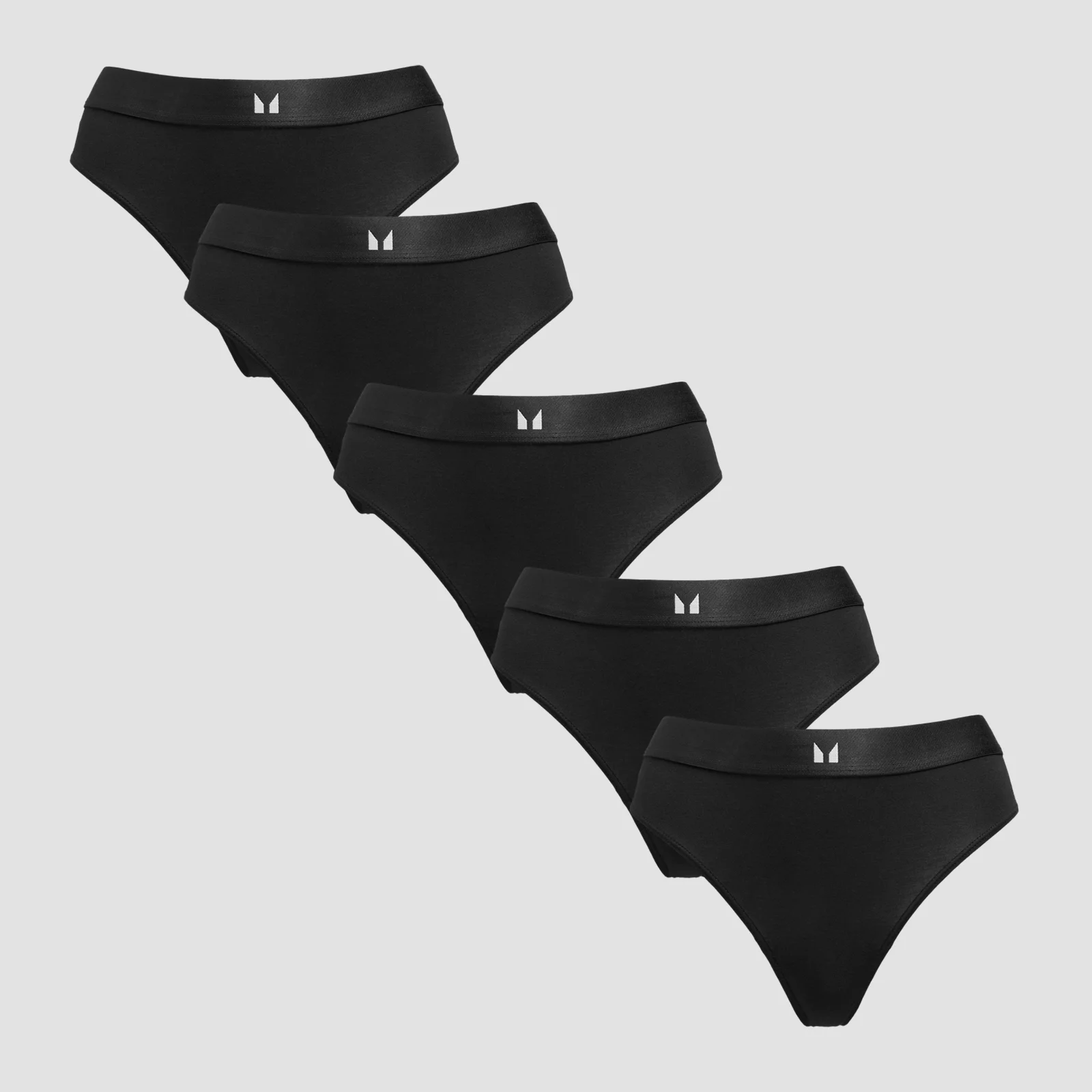 MP Women's Mid Rise Thong (5 Pack) - Black - L Afbeelding 1