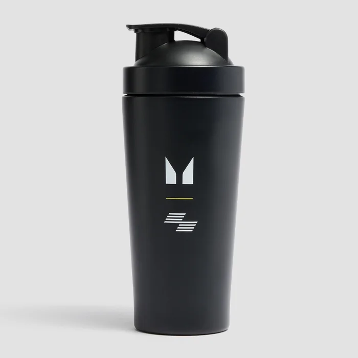 Myprotein Hyrox shaker van gerecycled metaal - Zwart