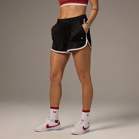 MP X Tatiana contrasterende hardloopshort met trekkoord - Zwart