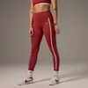 MP X Tatiana contrasterend gestreepte legging - Verwassen roestrood