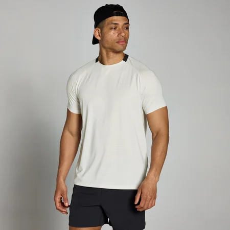 MP Tempo gerasterd trainingsshirt voor heren - Mistgrijs