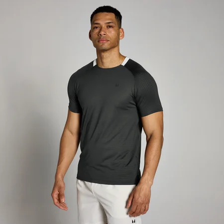 MP Tempo gerasterd trainingsshirt voor heren - Verwassen zwart