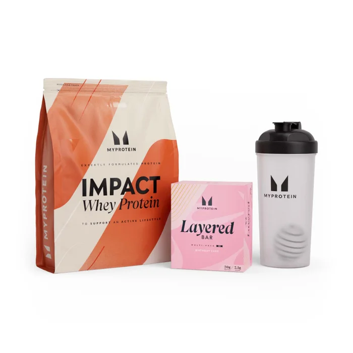 Bundel met Impact Whey Protein + Layered eiwitreep