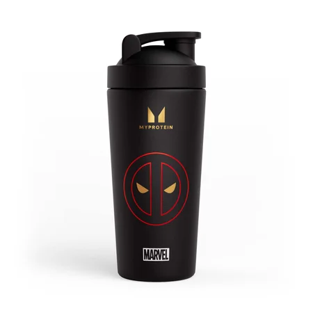 Myprotein Deadpool Metal Shaker - Black