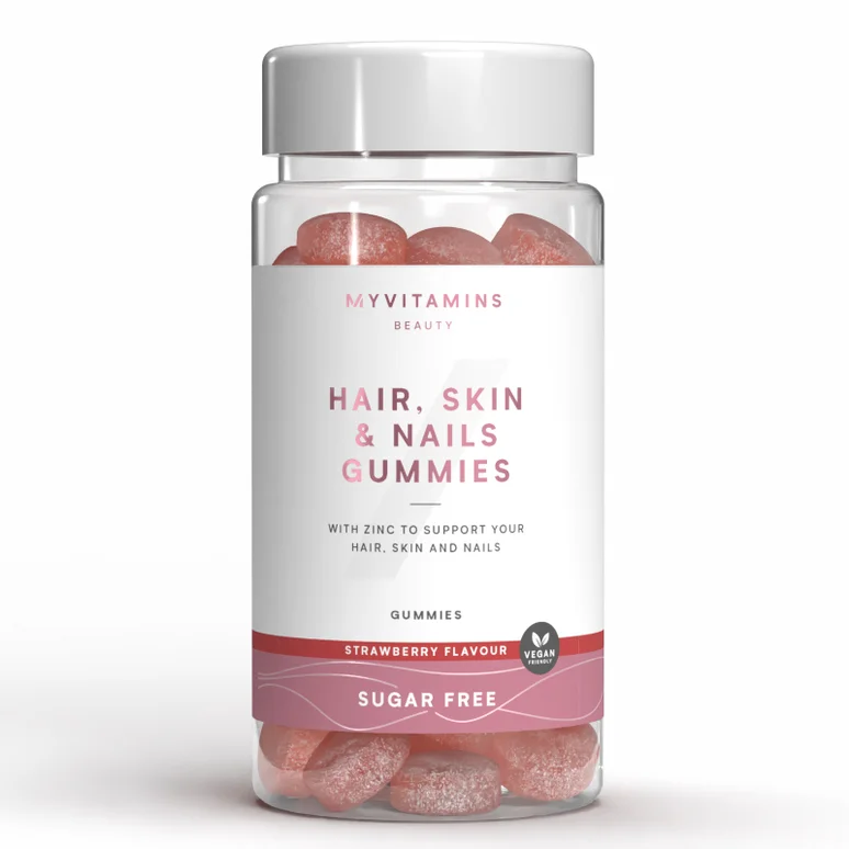 Suikervrije gummies voor haar, huid en nagels - 60gummies - Sugar Free Strawberry