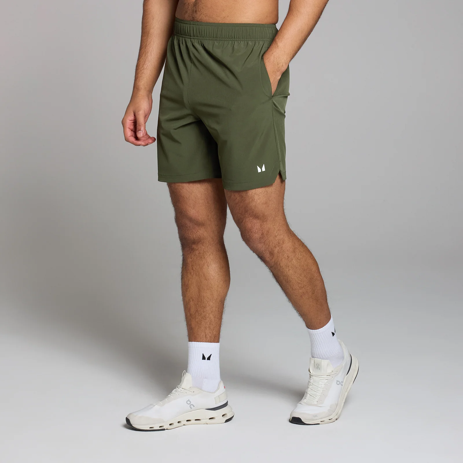 MP Active geweven short met binnenbeenlengte van 18 cm voor heren - Donkerkaki - XL Afbeelding 1