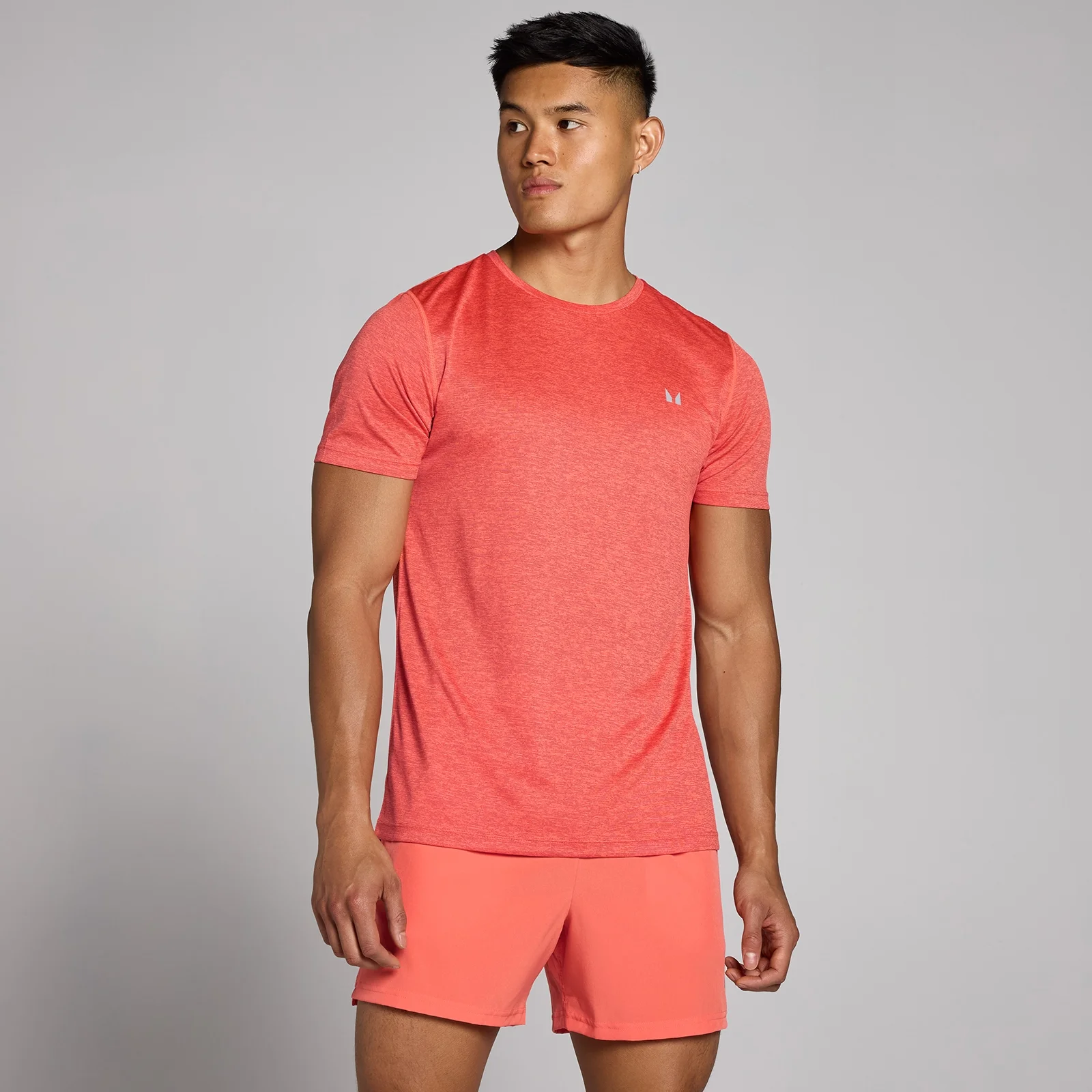 MP Tempo gemêleerd T-shirt voor heren - Koraalrood - S Afbeelding 1