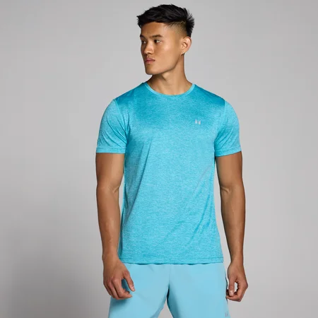 MP Tempo gemêleerd T-shirt voor heren - Cyaan