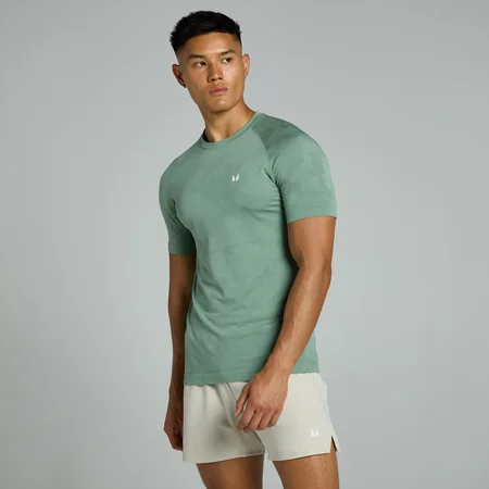 MP Tempo naadloos T-shirt voor heren - Vaalgroen