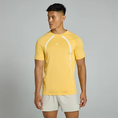 MP Tempo T-shirt met panelen voor heren - Zonnegeel