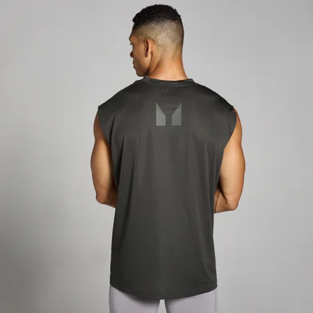MP Tempo oversized trainingshemd van mesh voor heren - Nachtgrijs