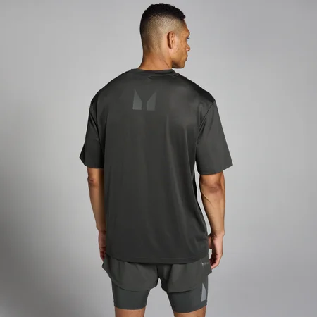 MP Tempo oversized trainingsshirt van mesh voor heren - Nachtgrijs