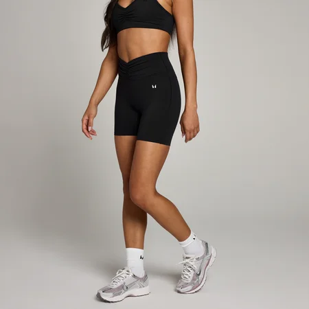MP Tempo short met geplooide voorzijde voor dames - Zwart