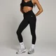 MP Tempo legging met geplooide voorzijde voor dames - Zwart