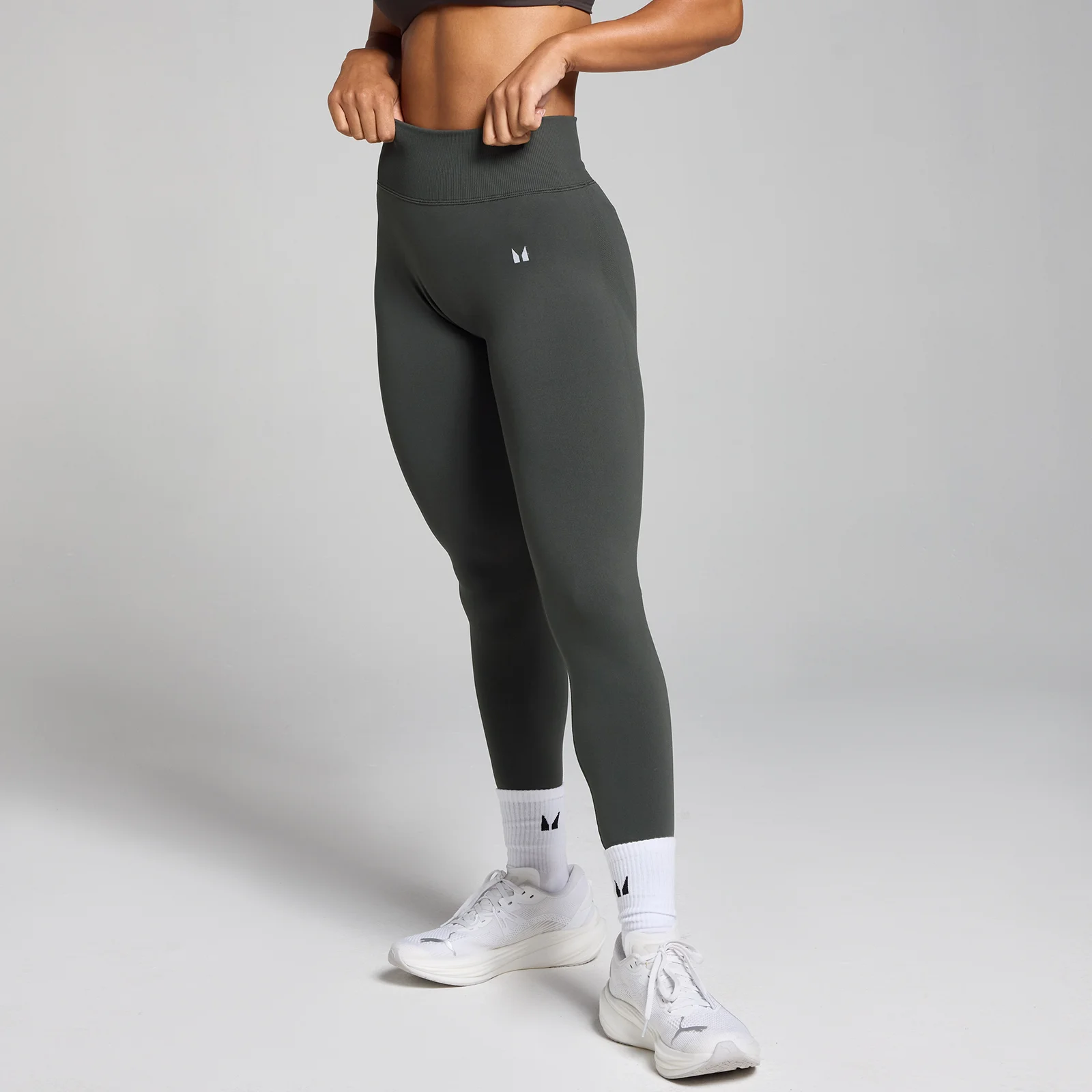MP Tempo middelhoge naadloze legging voor dames - Nachtgrijs - XS Afbeelding 1