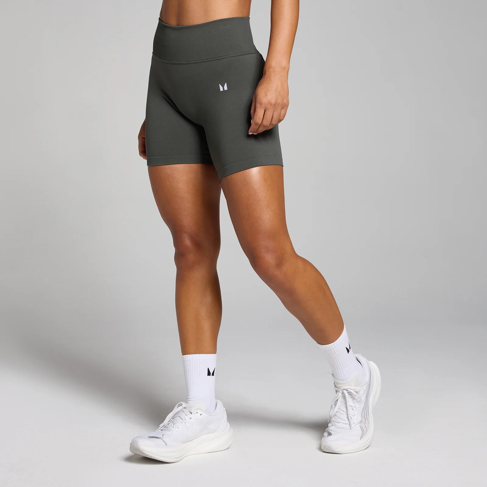 MP Tempo middelhoge naadloze short voor dames - Nachtgrijs - XS Afbeelding 1