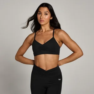 MP Tempo sportbeha met geplooide voorzijde - Zwart - Size XS