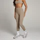 MP Studio gevouwen legging voor dames - Lichttaupe
