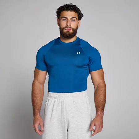 MP basislaag trainingsshirt met korte mouwen voor heren  - Puurblauw