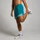 MP short met opdruk van pilaar en binnenbeenlengte van 13 cm voor heren - Aquatisch blauwgroen