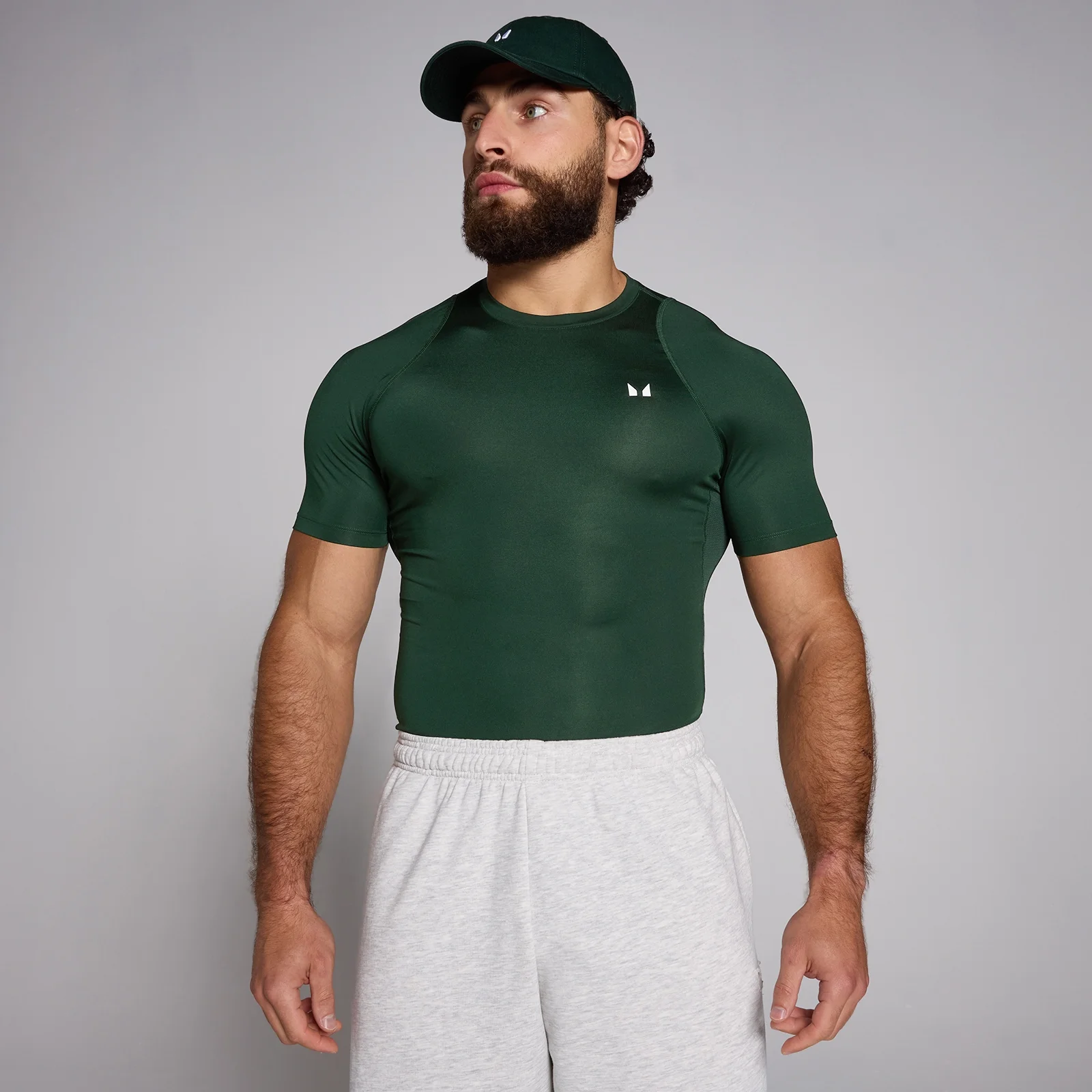 MP basislaag trainingsshirt met korte mouwen voor heren - Donkersmaragdgroen - XS Afbeelding 1