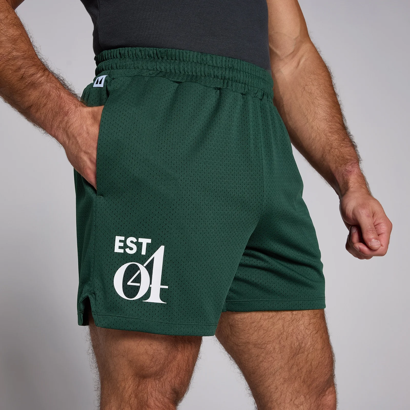 MP short van mesh voor heren - Donkersmaragdgroen - M Afbeelding 1