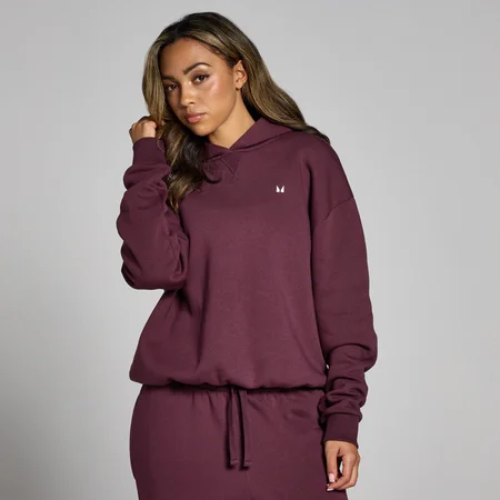 MP Basics oversized hoodie voor dames - Donkerbessenrood