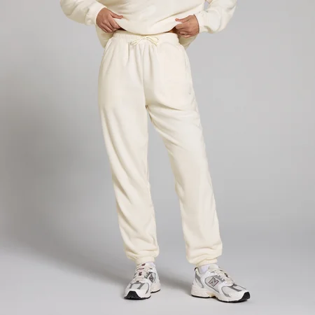 MP joggingbroek van fleecestof voor dames - Lichtroomwit