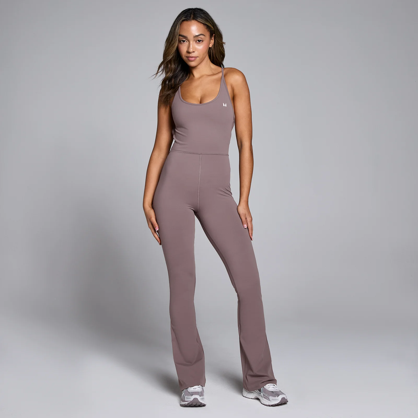 MP Tempo alles-in-één jumpsuit met uitlopende broekspijpen voor dames - Mokka - XL Afbeelding 1
