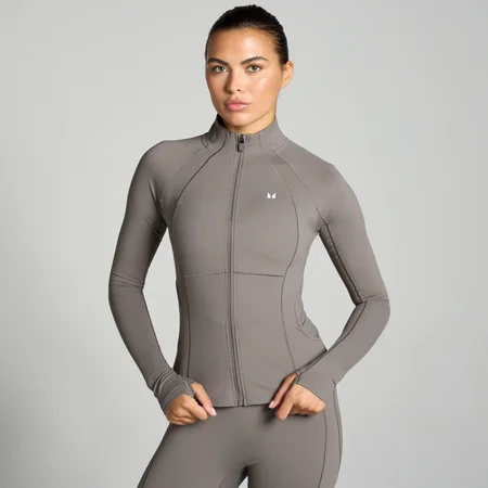 MP Tempo Ultra damesjack met gebogen zoom - Donkertruffelbruin