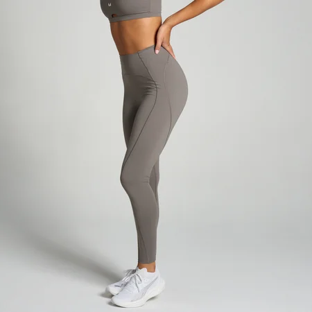 MP Tempo Ultra legging met gebogen zoom voor dames - Donkertruffelbruin