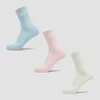 MP Uniseks halfhoge sokken (drie stuks) - Katoen/babyroze/babyblauw