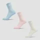 MP Uniseks halfhoge sokken (drie stuks) - Katoen/babyroze/babyblauw