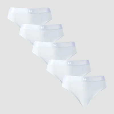 MP middelhoog bikinibroekje voor dames (verpakking met 5 stuks) - Wit - XS Afbeelding 6