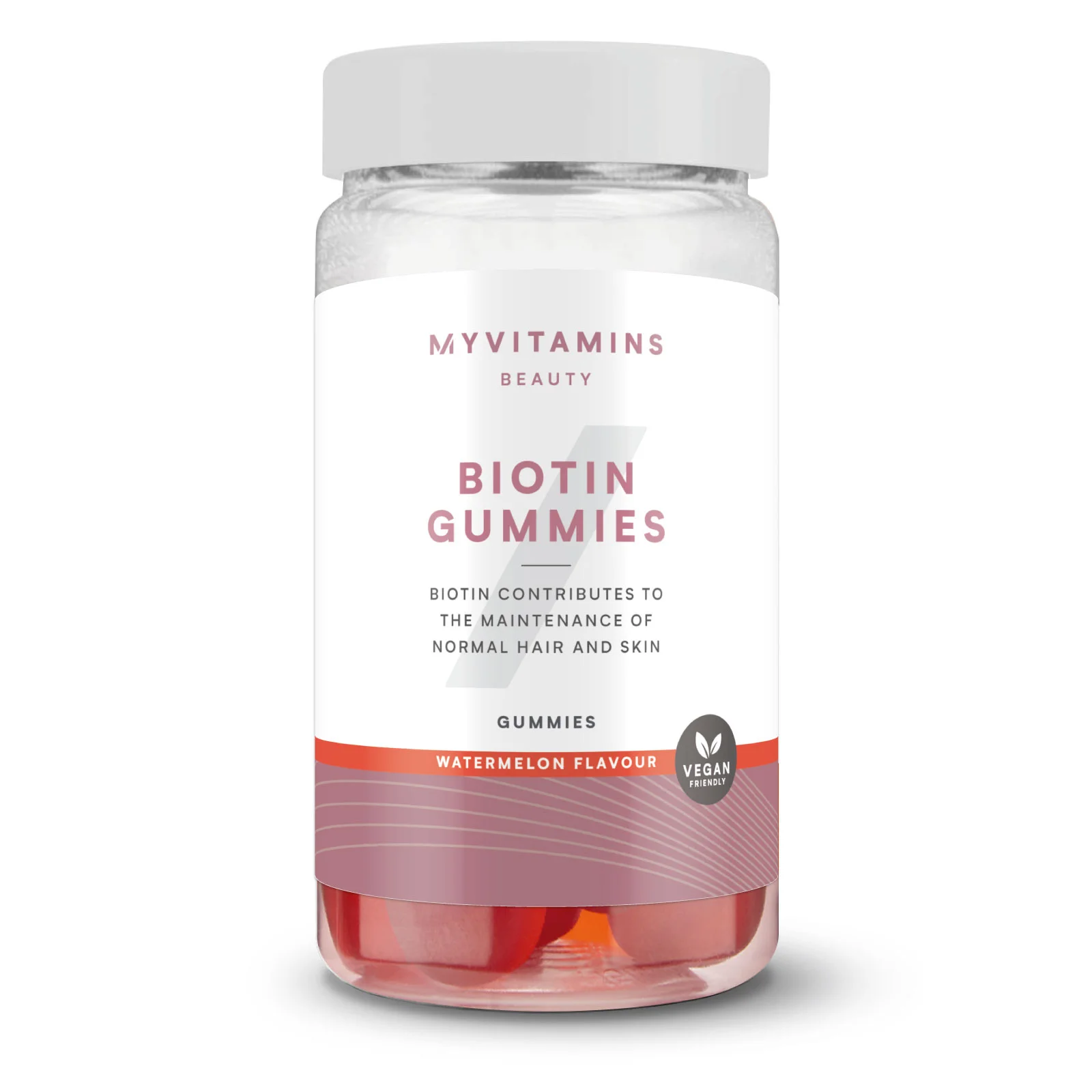 Gummies met biotine - 60gummies - Watermeloen Afbeelding 1
