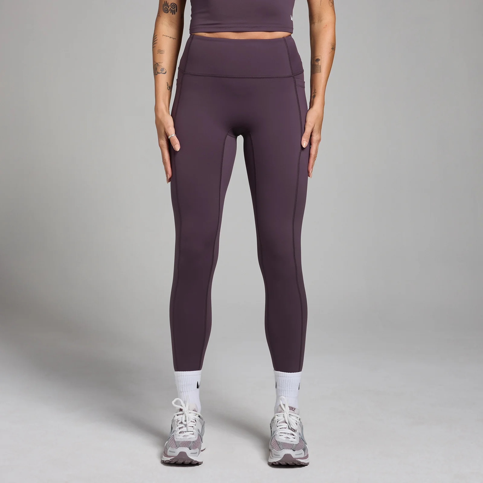 MP Active legging met zakken voor dames - Dieppaars - XS Afbeelding 1